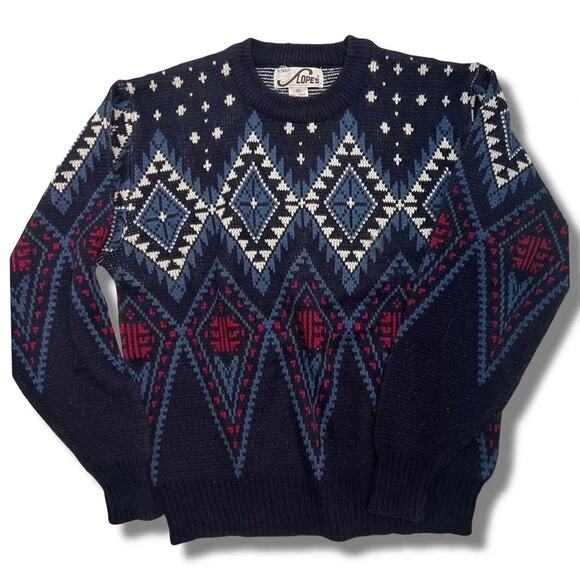 Vintage Steep Slopes Patterned Pullover Sweater Size M - Picture 6 of 6